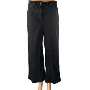 Everlane Women's Black High Rise Baggy Cropped Wide Leg Denim Jeans Pants Size 4